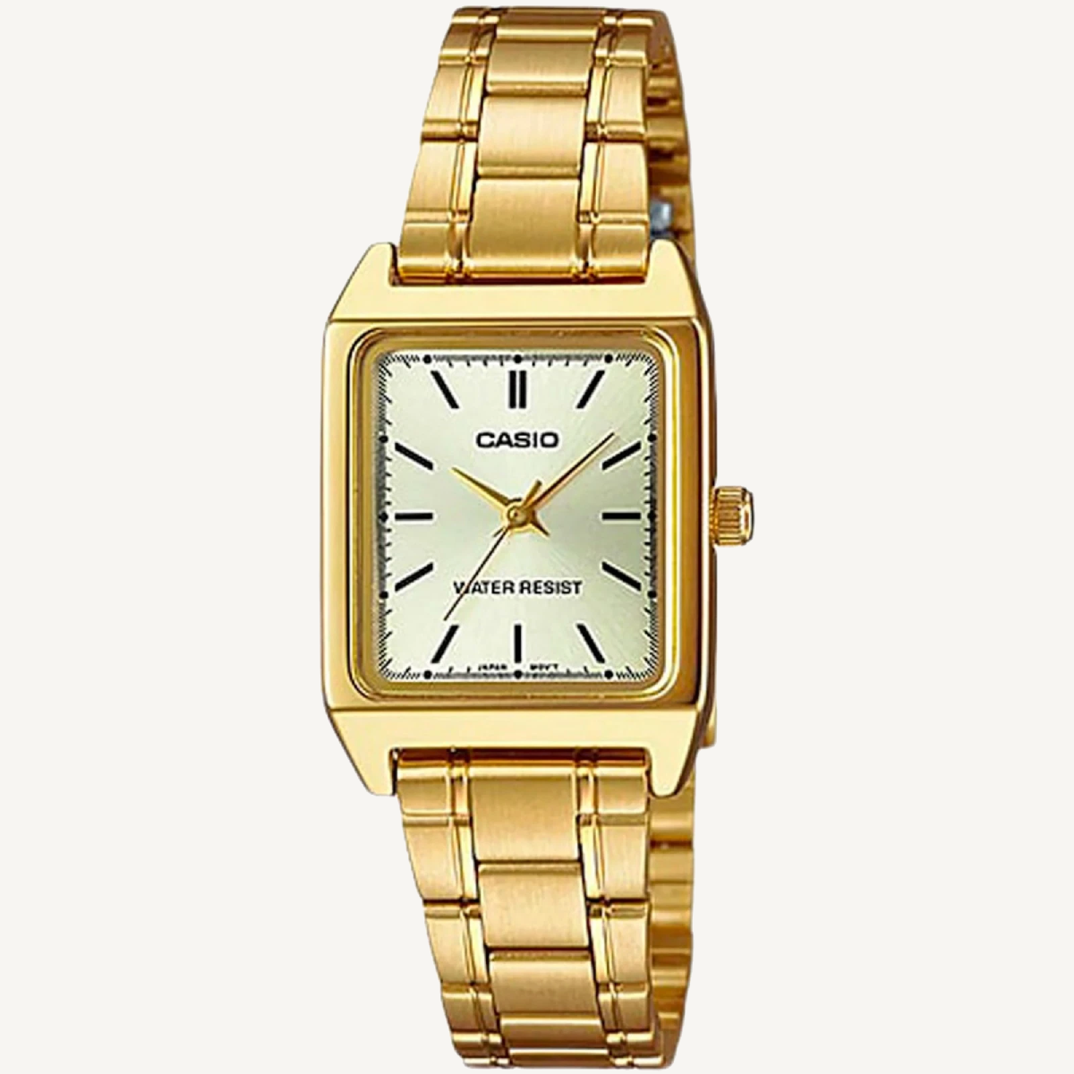 Casio LTP-V007G-9E Women’s Gold Tone Rectangular Watch