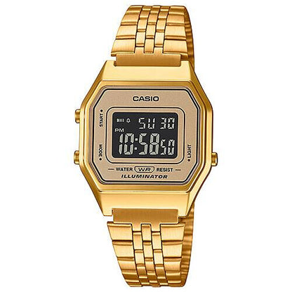 Casio LA680WGA-9B Ladies Gold Tone Digital Stainless Steel Watch