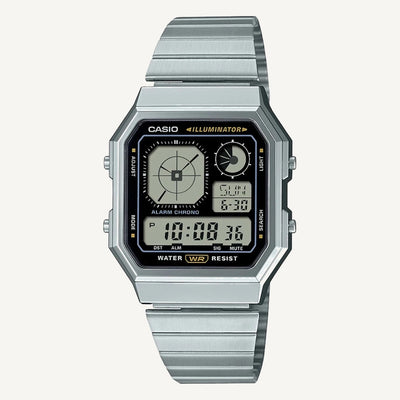 Casio A130WE-1A Silver Vintage Ana-Digital Watch
