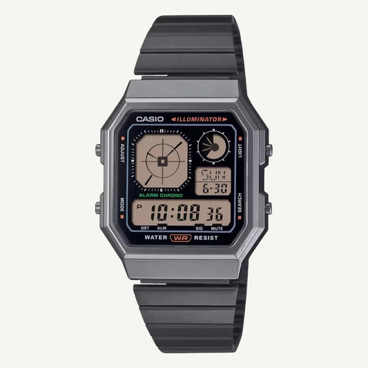 Casio A130WEGG-1A Gunmetal Vintage Digital Watch