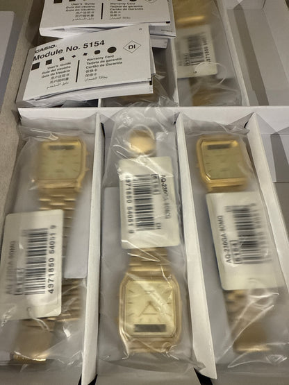 Casio AQ230GA-9D Vintage Analog/Digital Gold Watch