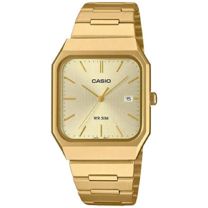 Casio MTP-B185G-9A Analog Watch Gold Dial Gold Tone Stainless Steel