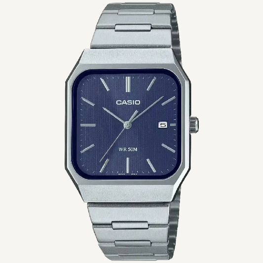 Casio MTP-B185D-2A1 Analog Watch Blue Dial Stainless Steel