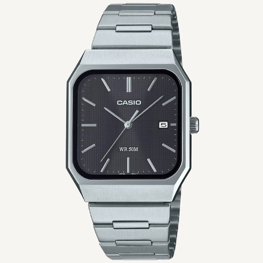 Casio MTP-B185D-1A Analog Watch Black Dial Stainless Steel