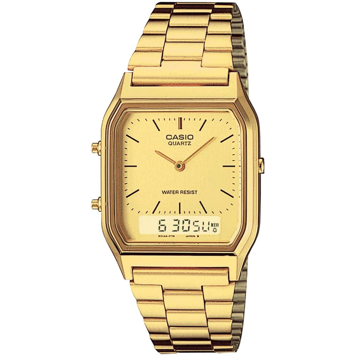 Casio AQ230GA-9D Vintage Analog/Digital Gold Watch