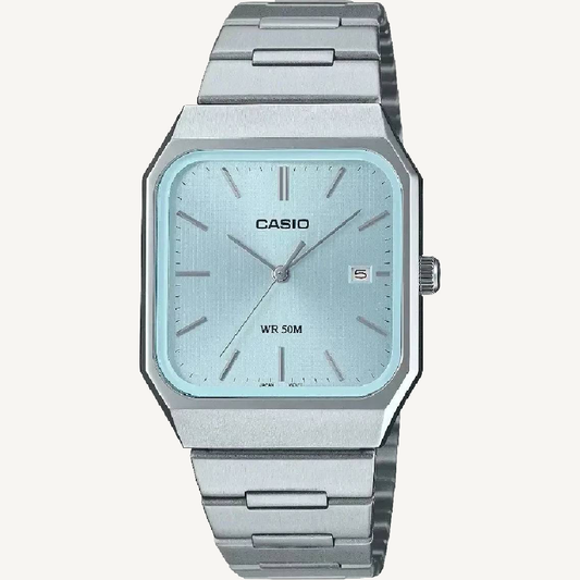 Casio MTP-B185D-2A2 Blue Dial Stainless Steel Watch